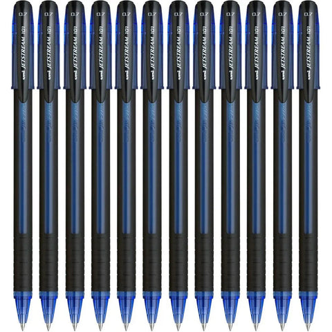 Uni-Ball 101 Jetstream Rollerball Stick Pen Fine 0.7mm Box of 12 (Blue)