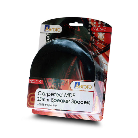 Aerpro AP3161C 6" MDF Black Speaker Spacer Carpet