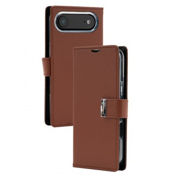 Goospery Rich Diary for iPhone Air - Brown, Non-Magsafe