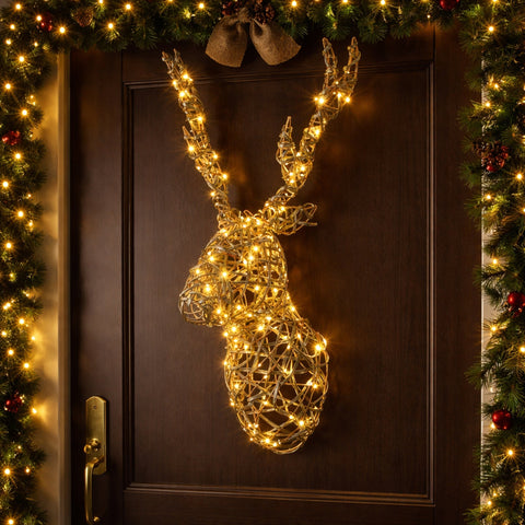 Lexi Lighting 84cm(H) Outdoor Light Up Reindeer Head
