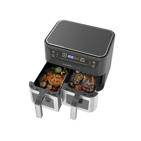 Kitchen Couture Dual View Air Fryer Stainless Steel 10L