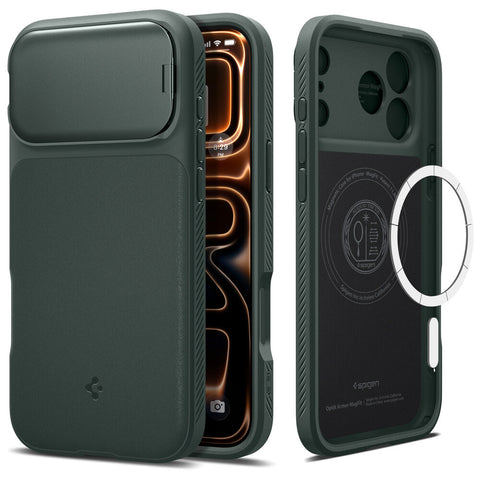 SPIGEN Optik Armor MagSafe Case for iPhone 18 Pro Max/17 Pro Max (Abyss Green)