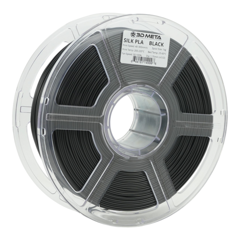 3D META Silk PLA 3D Printing Filament - Black