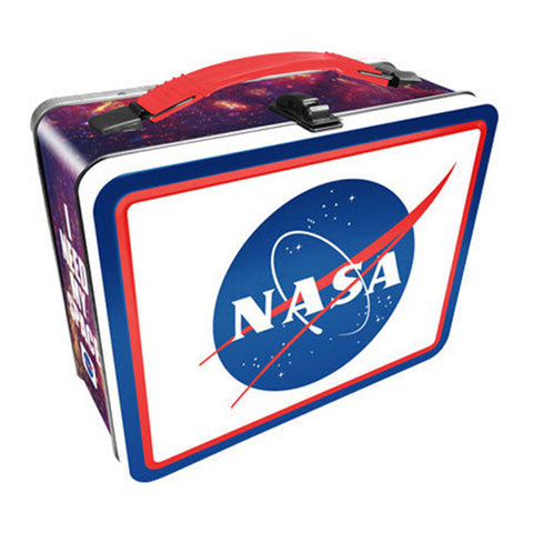 Aquarius 22cm NASA Tin Carry All Fun Box with Handle Large Lunchbox Storage Case