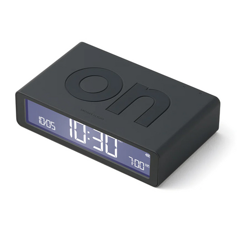 Lexon Flip Classic Reversible Alarm Clock (Grey)