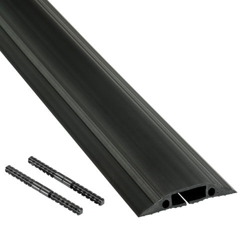 D-Line Floor Cable Cover Medium Duty Cavity 30x10mm - 1.8m (Black)