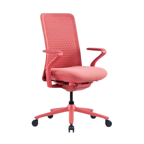 Desky Pro Ergonomic Mesh Chair No Headrest Coral