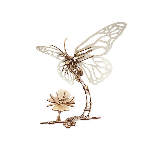 UGears 70044 Butterfly Wooden Mechanical 3D Puzzle DIY Model Kit