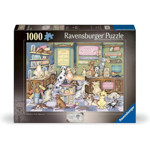 Ravensburger 1000pc Dapper Dog's No 2: Stanl. Stick Em Puzzle