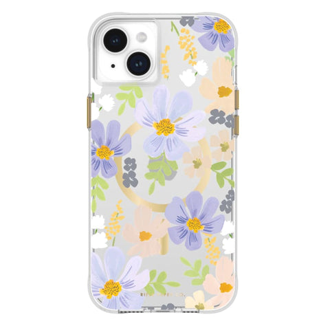Case-Mate Rifle Paper Case for iPhone 15 Plus (Magsafe) - Pastel Marguerite