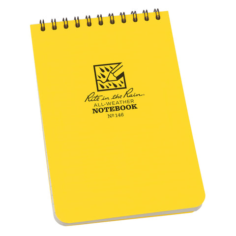Rite In The Rain Top Spiral 4 X 6 Polydura Notebook - Universal  - Yellow