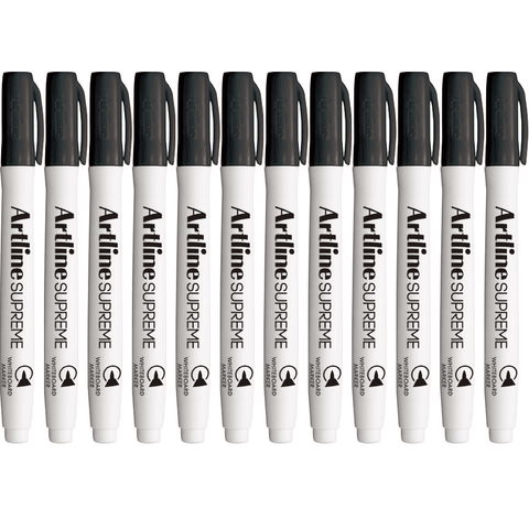 Artline Supreme Whiteboard Marker Pen (Black) [Box 12]