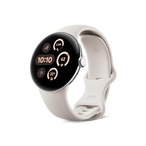 Google Pixel Watch 3 Bluetooth 45mm Polished Silver [~Refurbished: Excellent]