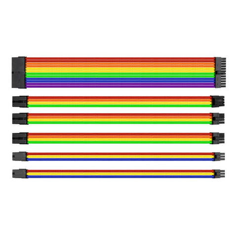 Thermaltake AC-049-CNONAN-A1 TTMod Sleeved Extension Cable Kit (Rainbow)