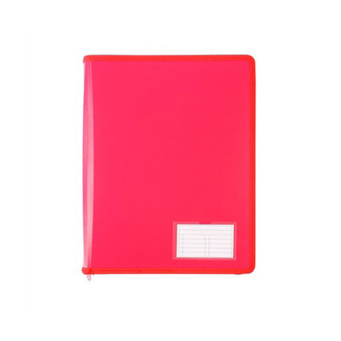 Bantex A4 2D-Ring Zippered Binder 25mm - Watermelon