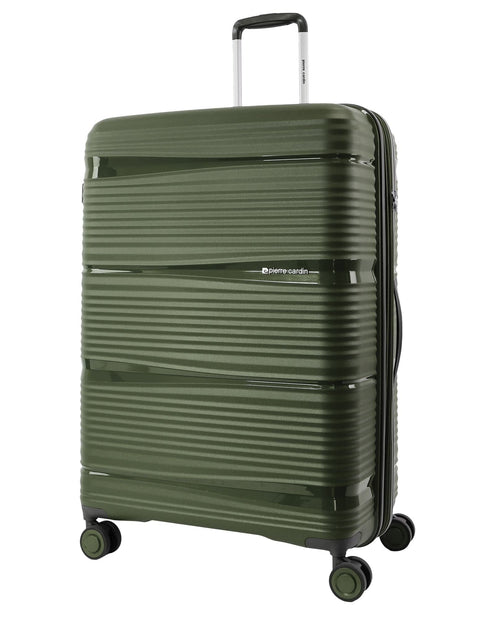 Pierre Cardin Normandy Large 123L Hard Shell Case Suitcase Travel Luggage Green