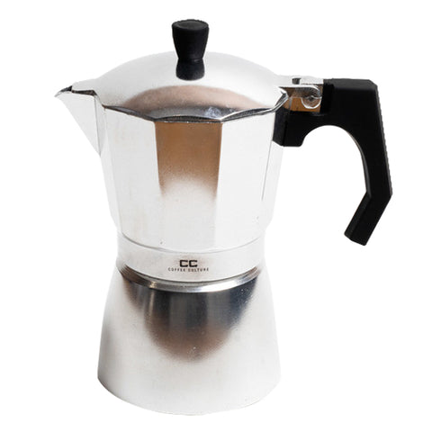 Coffee Culture 19cm Stovetop Coffee Maker 6-Cup Moka Italian Espresso Pot Silver