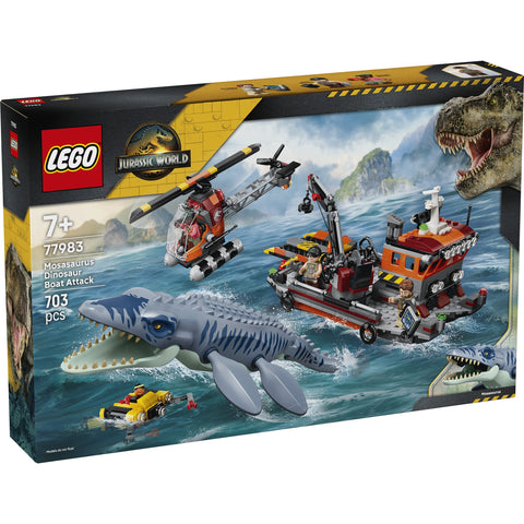 LEGO 77983 Mosasaurus Dinosaur Boat Attack - Jurassic World