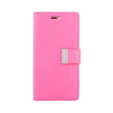 Goospery Rich Diary case for iPhone 14 Plus (Hot Pink)