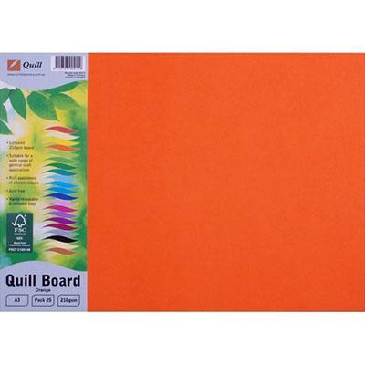 Quill Board Paper 210GSM A3 Pack 25 (Orange)