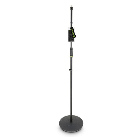 Gravity Straight Mic Stand with Round Base 160cm (Black)