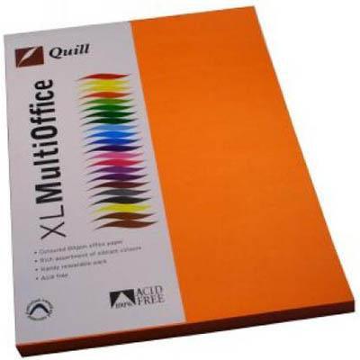 Quill Coloured A4 Copy Paper 80Gsm Pack 100 Sheets (Orange)