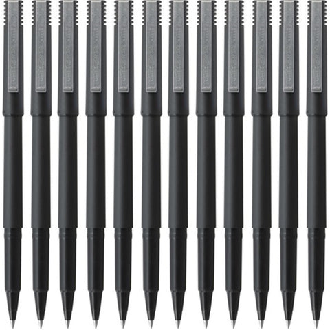 Uni-Ball UB120 Micro Liquid Ink Rollerball Pen 0.5mm Black Box 12