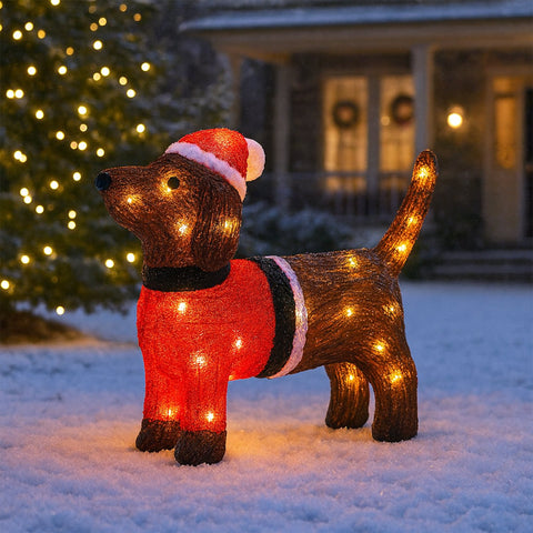 Lexi Lighting Acrylic Dachshund Dog Christmas Lights H36cm