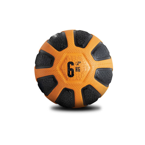 Bodyworx Medicine Ball Home Gym Crossfit Workout Exercise 6kg Black/Orange