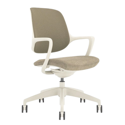 Desky Evoque Low Back Office Chair - Wheat / No
