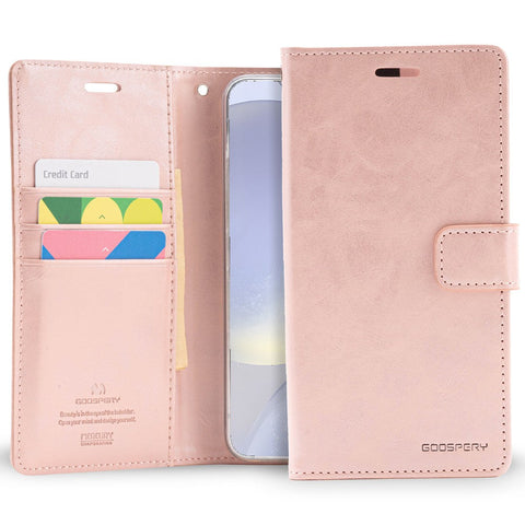 Goospery Bluemoon Diary for Samsung Galaxy S24 Plus - Rose Gold