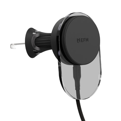 EFM Qi2 Wireless Car Charger with 20W Power Supply and 1M Cable (Black)