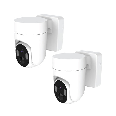 Connect SmartHome 2K Outdoor Pan Tilt Camera Twin Pack