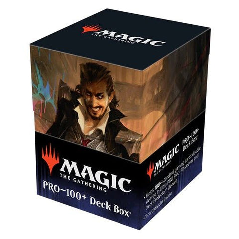Ultra Pro: UP19340 Streets of New Capenna 100+ Deck Box B featuring Anhelo the Painter for MtG Cards