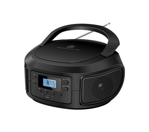 Laser Bluetooth Portable CD/MP3 Boombox with FM Radio Player