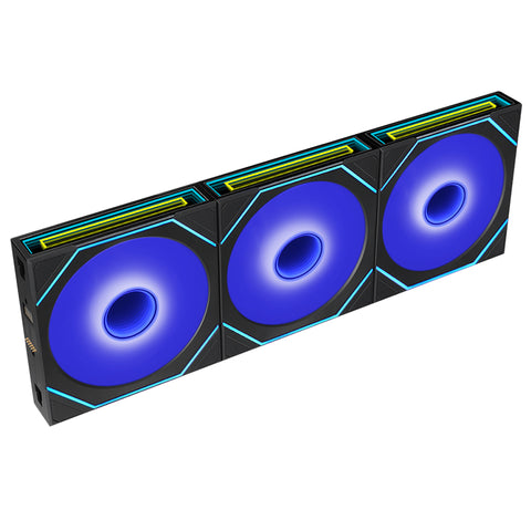Lian Li Uni Fan SL Infinity Flex 2.4GHz Wireless 120mm Reverse Blade ARGB Fan 3 Pack - Black (12RSLIN1F3B)