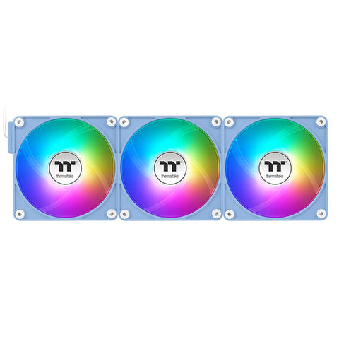 Thermaltake 120mm Standard Blades ARGB Hydrangea Blue 4-Pin PWM Fan [3 Pack]