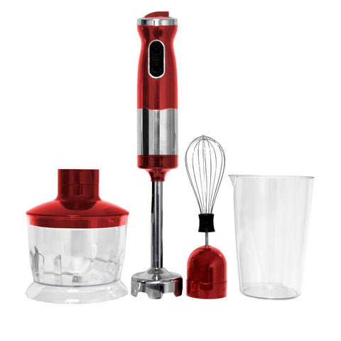Healthy Choice 700W Hand Blender, Chopper and Mixer (Red)