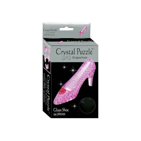 3D Pink Glass Shoe Crystal Puzzle