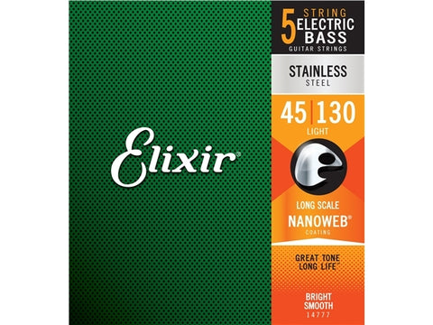 Elixir 5-String Bass Guitar Strings - Medium