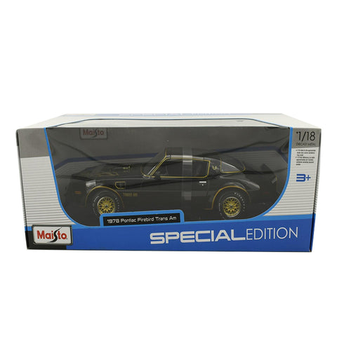 Maisto 1:18 Scale Pontiac Firebird Trans Am Black 1978 Diecast Model Car