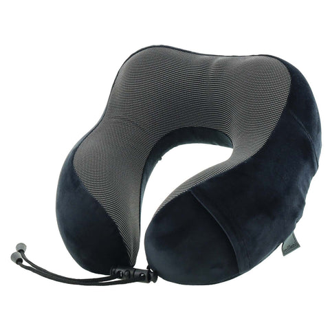 Milleni Memory Foam Comfort Ergonomic Air Travel Neck Pillow - Black