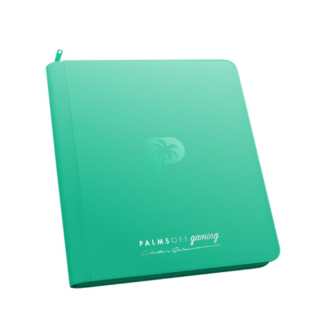 Palms Off Gaming Collector's Series 12 Pocket Zip Trading Card Binder - Turquoise