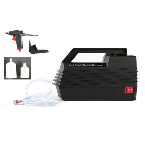Tamiya Spray-Work Basic Air Compressor with Airbrush