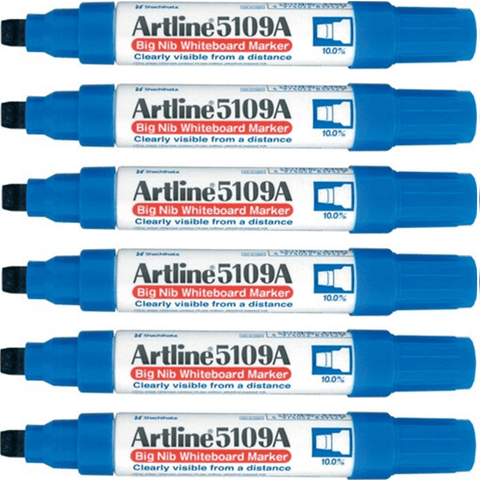 Artline Whiteboard Marker Big Nib 10mm Chisel Tip (Blue) [Box 6]