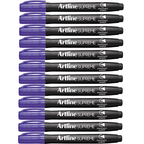 Artline Box 12 Supreme Permanent Marker (Purple)
