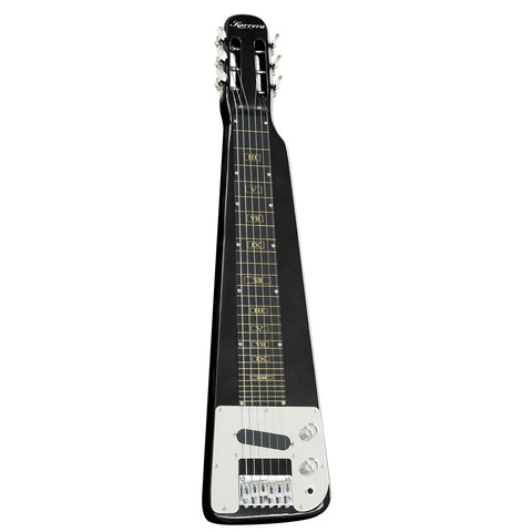 Karrera 29in 6-String Lap Steel Hawaiian Guitar (Black)