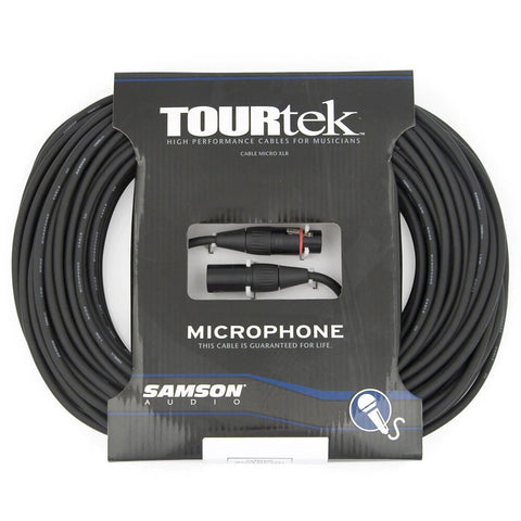 TourTek XLR Microphone Cable Male to Female Connector 30.5m (Black)