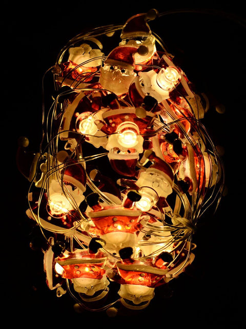 Christmas Warehouse - LITEBA75 20 Warm White LED Santa String Fairy Static Battery Lights | 2m Warm White