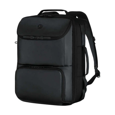 Wenger UrbanOne Travel Laptop Compartment Recycled PET Backpack Black 15.6in